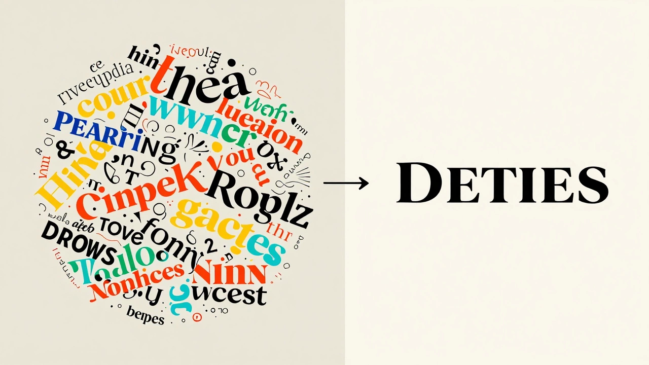 Сравнение: хаотичный дизайн слева и сбалансированный — справа, с акцентом на типографику и пустое пространство.