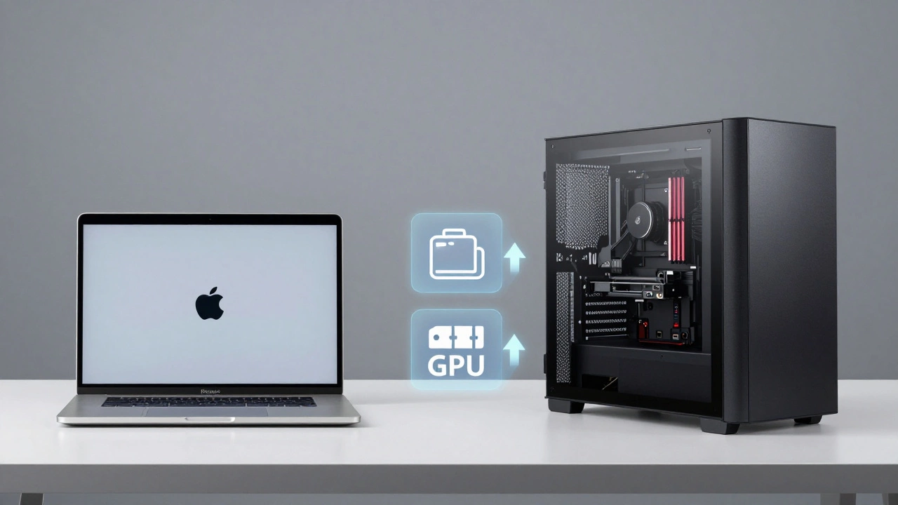Сравнение ноутбука MacBook и настольного ПК для работы